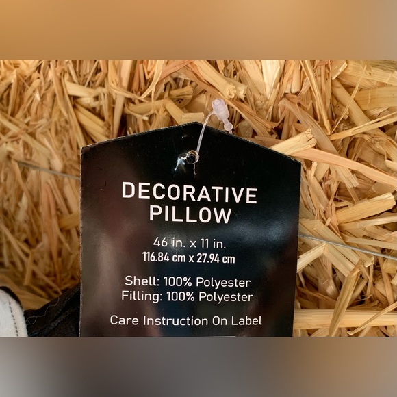 LYKKE Decor Halloween Skeleton Pillow 46” x 11” Black/White- NWT - Picture 7 of 7